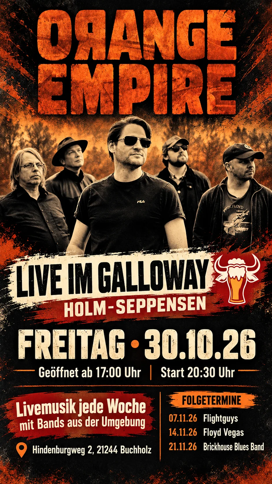 Veranstaltungsplakat der Galloway Bar